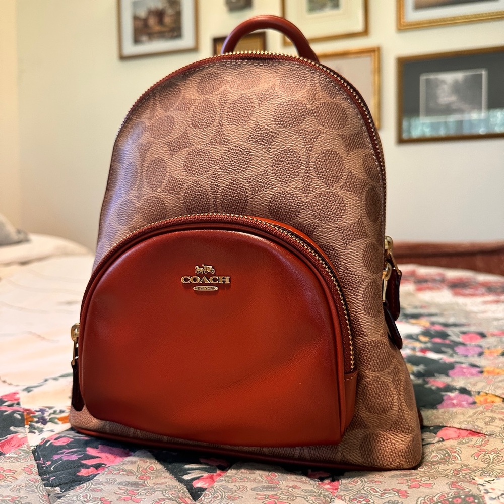 Coach Signature Canvas Mini Court Backpack